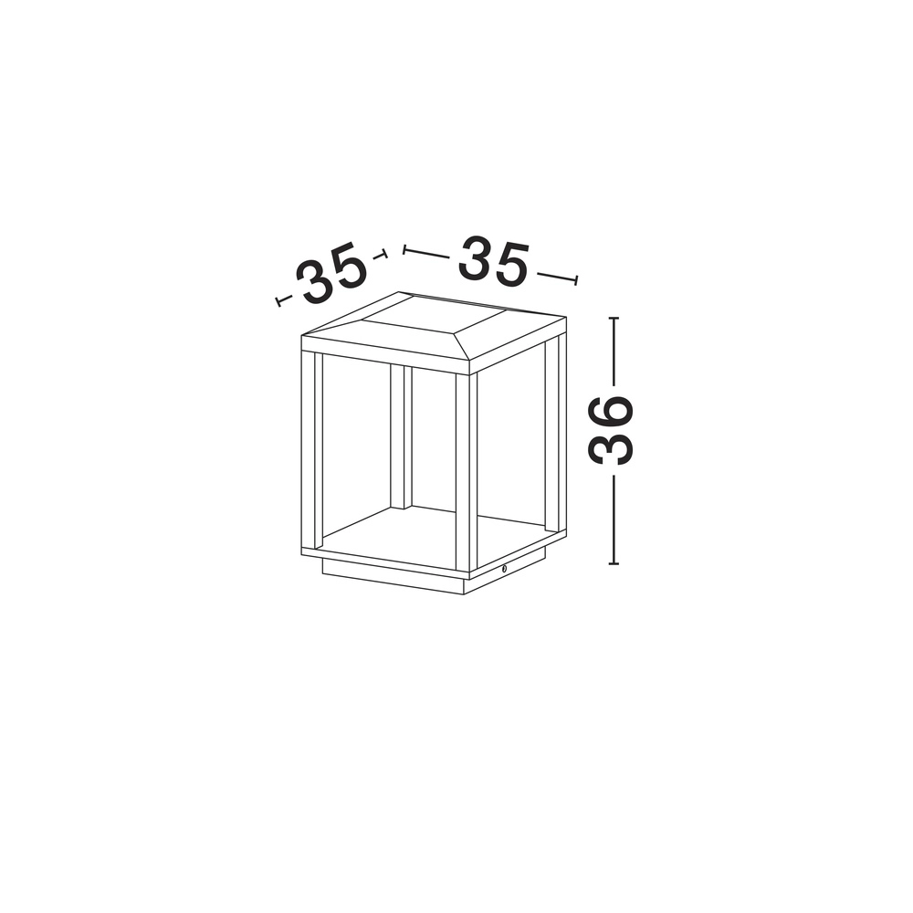 Quadratische Leuchte Prive 36cm Lyora 5212017453174