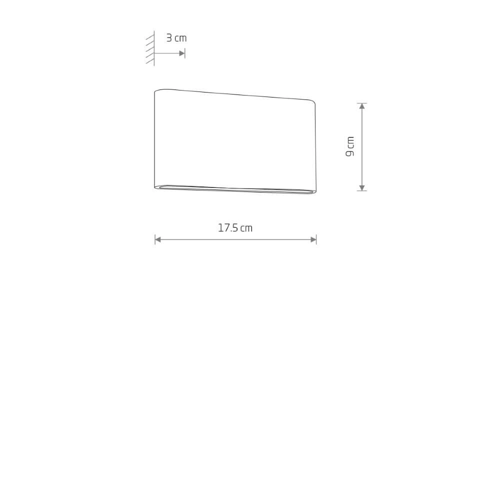 Wandleuchte aus Messing Semi M LED 17,5cm Lyora 5903139113663