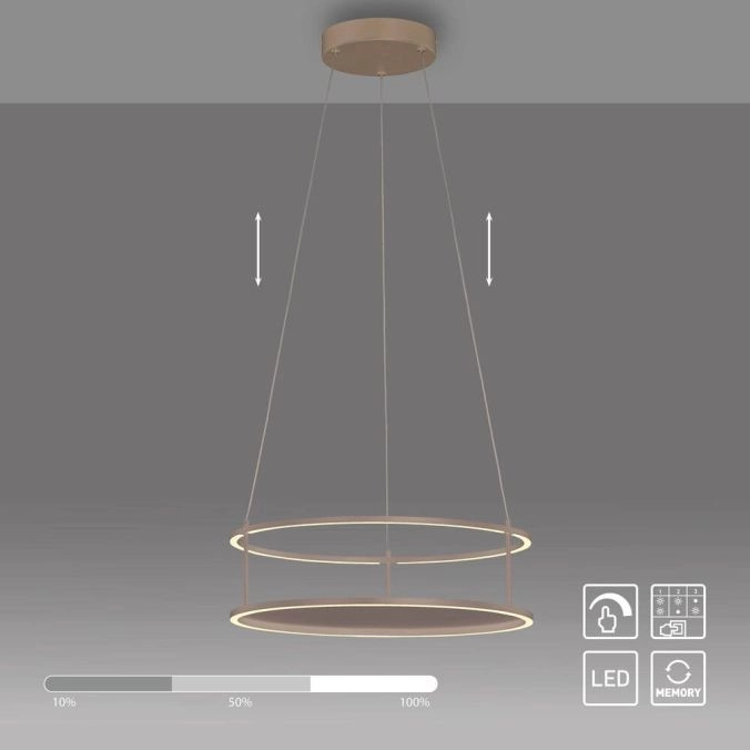 Design-Pendellampe Conni Ø 50 cm sandbraun Paul Neuhaus 4012248398401