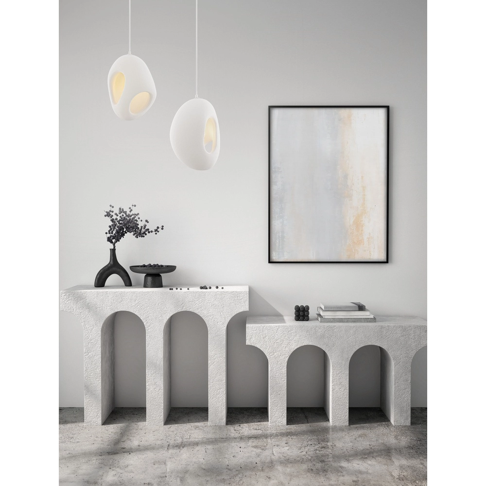 Natürliche Pendelleuchte Tempus weiß 40cm Lyora 5212017460875