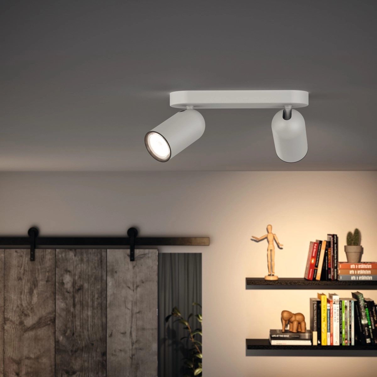 Leuchte Pongee 2 Licht weiß Philips 8718696164792