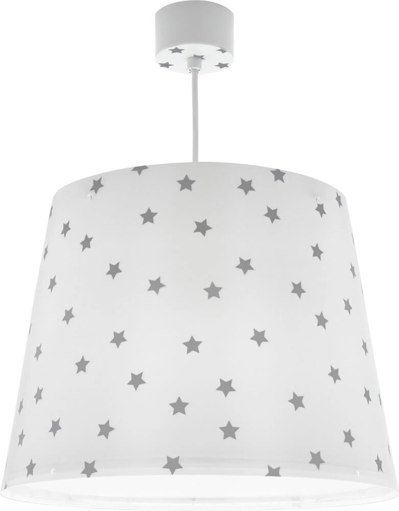 Kinderzimmer-Hängelampe Star Light Weiß mit sanftem Grau