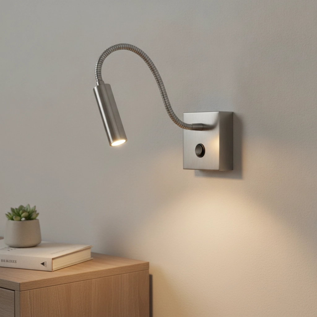 Nachttischlampe Madison Chrom