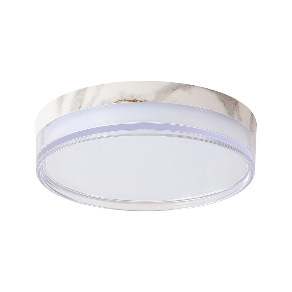 Deckenlampe Button Ø 30 cm weißer Marmor Searchlight 5,05342E+12