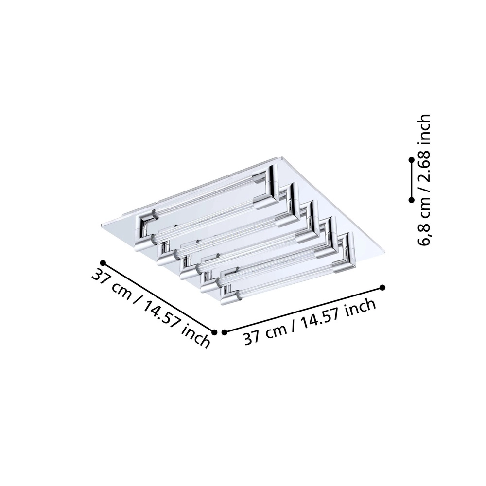 Deckenlampe Velarde 5-Licht Chrom Eglo 9002759953980