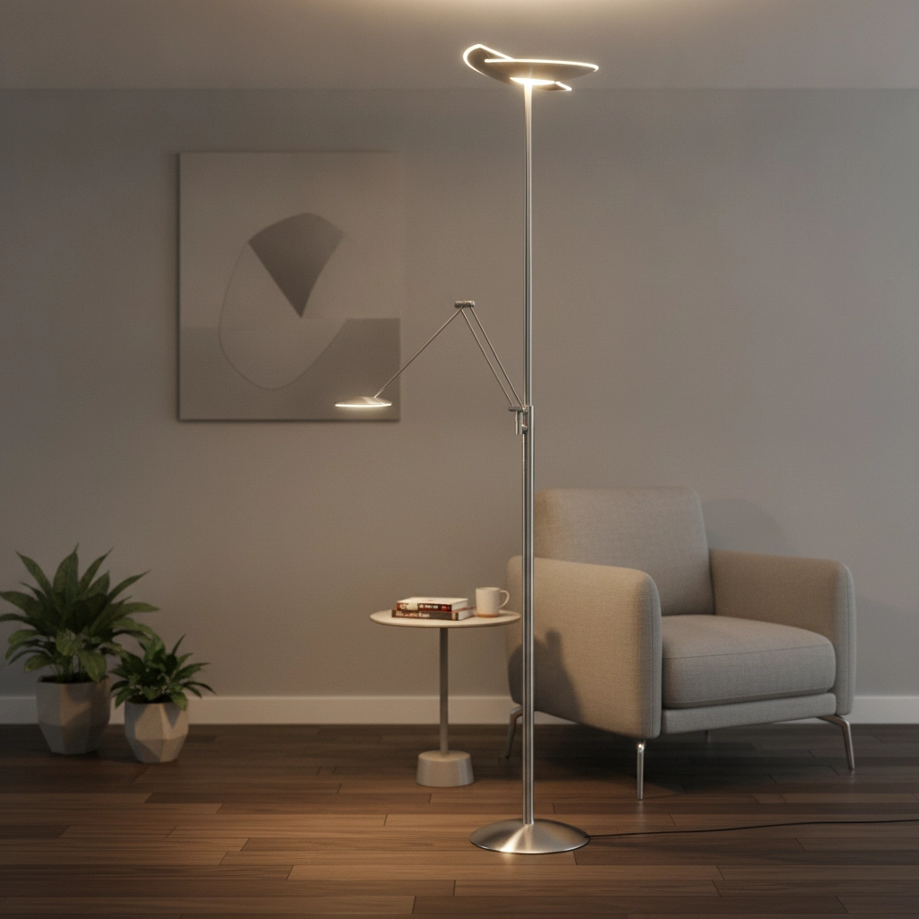 Design-Leseleuchte Sapporo nickel Ø 29cm