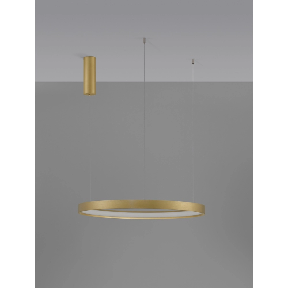 Runde Pendelleuchte Perrine gold Ø 60cm Lyora 5212017438447