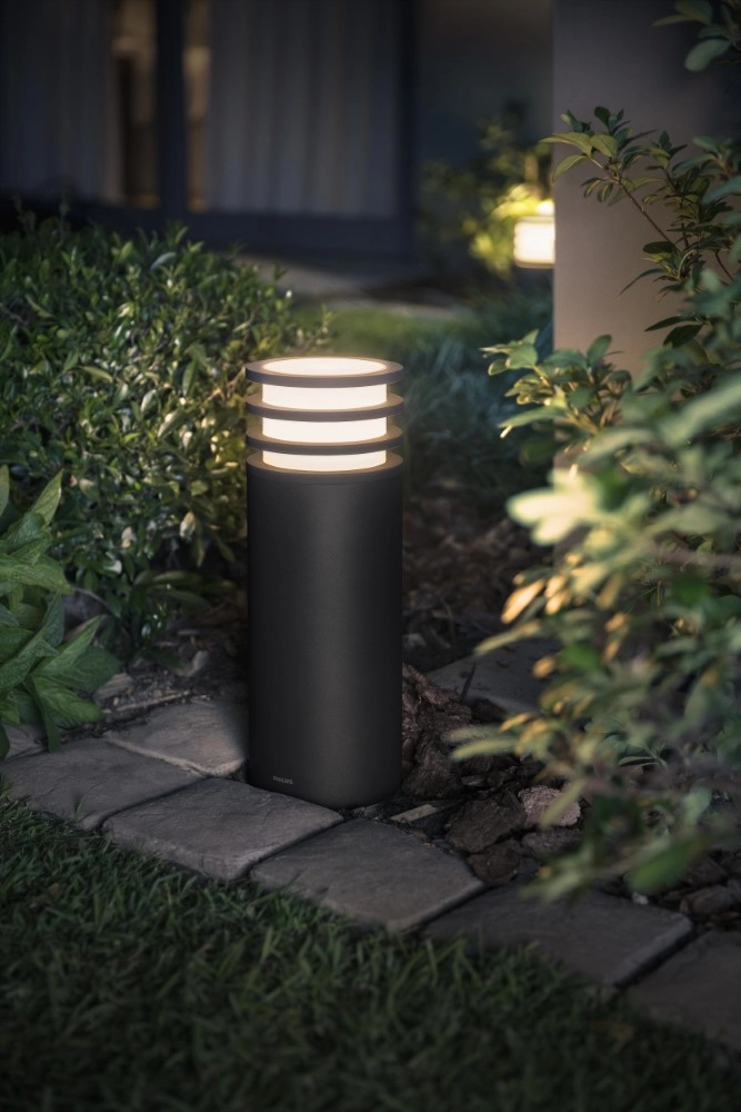 Gartenlampe rund Hue Lucca 40cm Anthrazit Philips 8718696166055