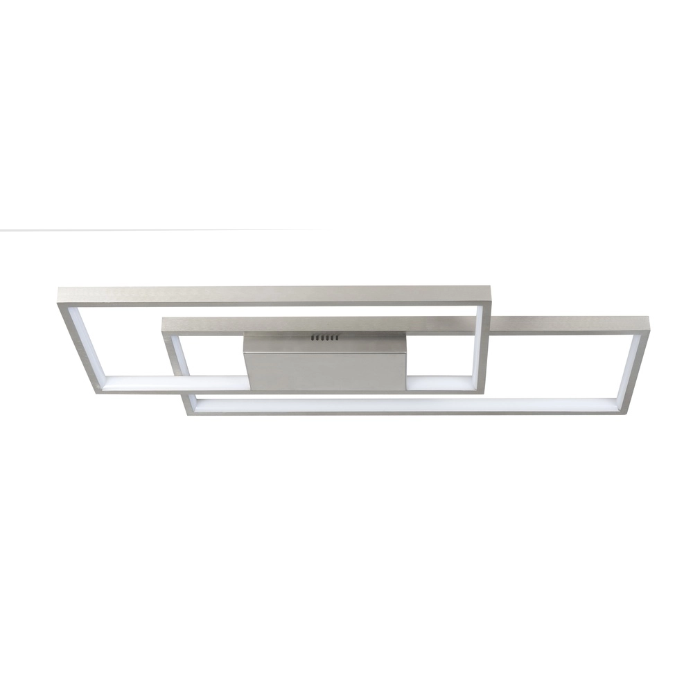 Design-Deckenleuchte Piazza nickel 65 x 29cm