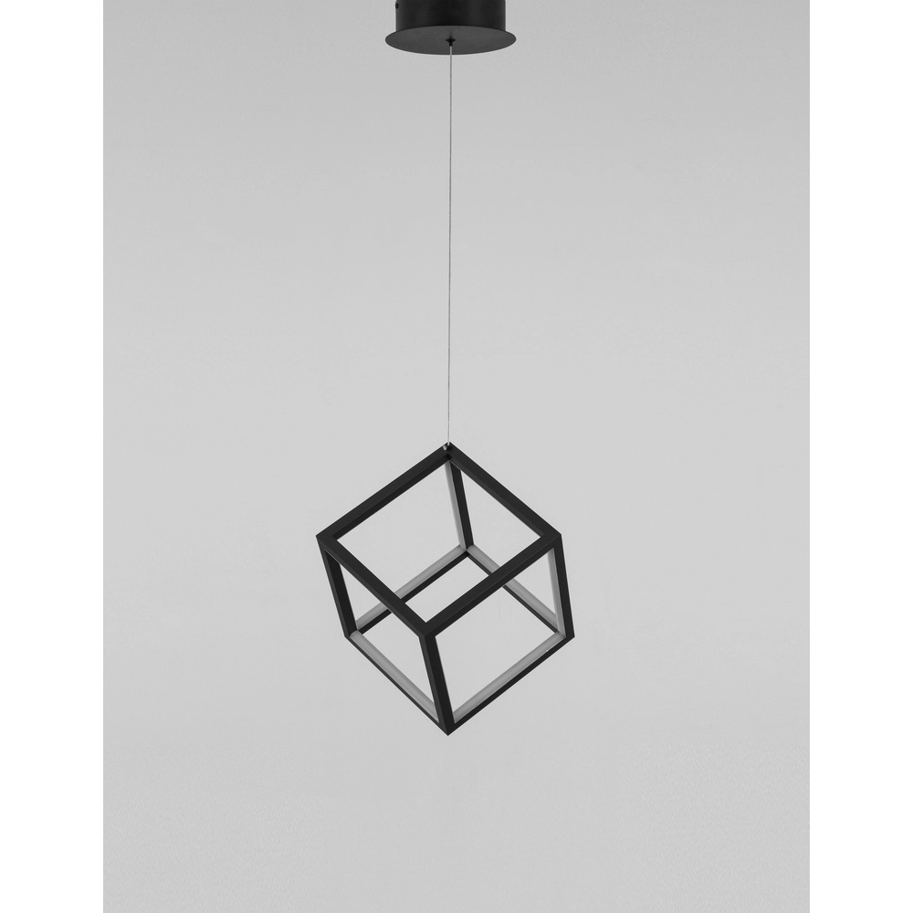Quadratische Pendelleuchte Gabbia schwarz Lyora 5212017423399