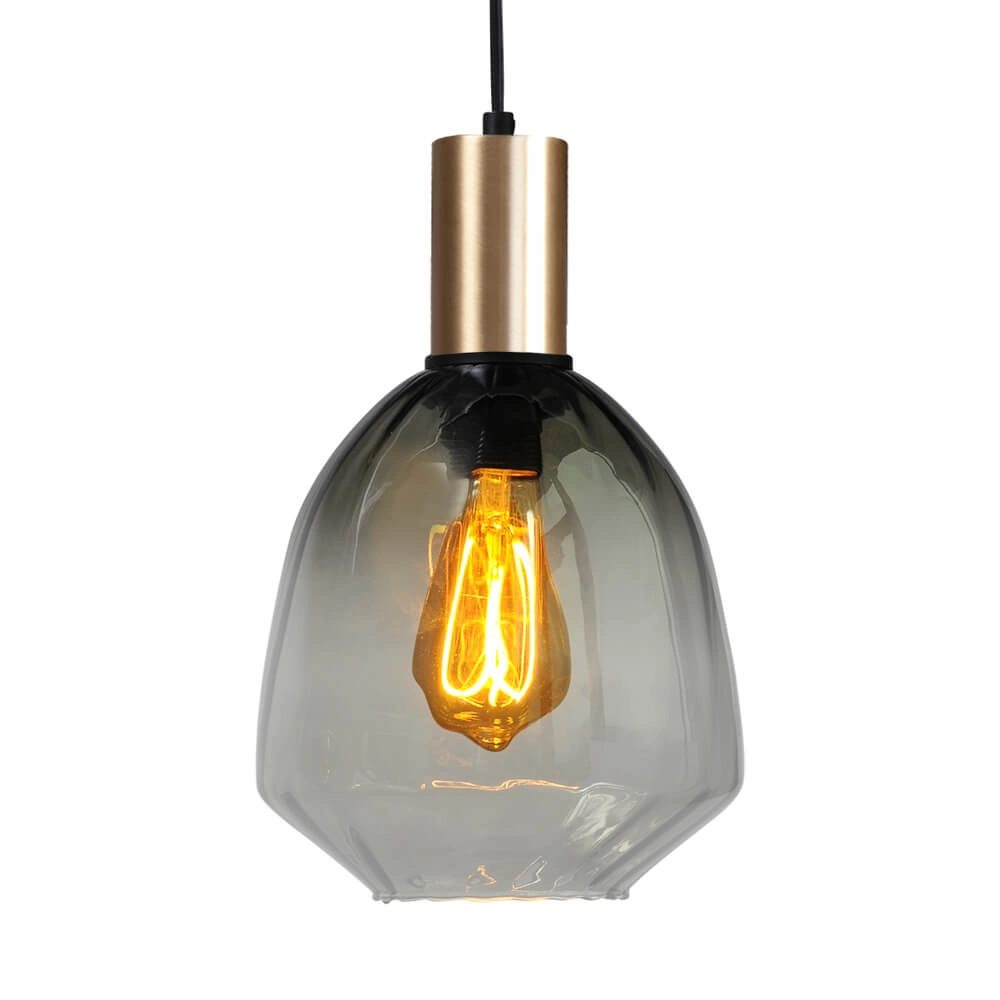 Hängelampe Gold Porto mit Nicolette grünem Glas - Ø 20cm Masterlight 8718121269269