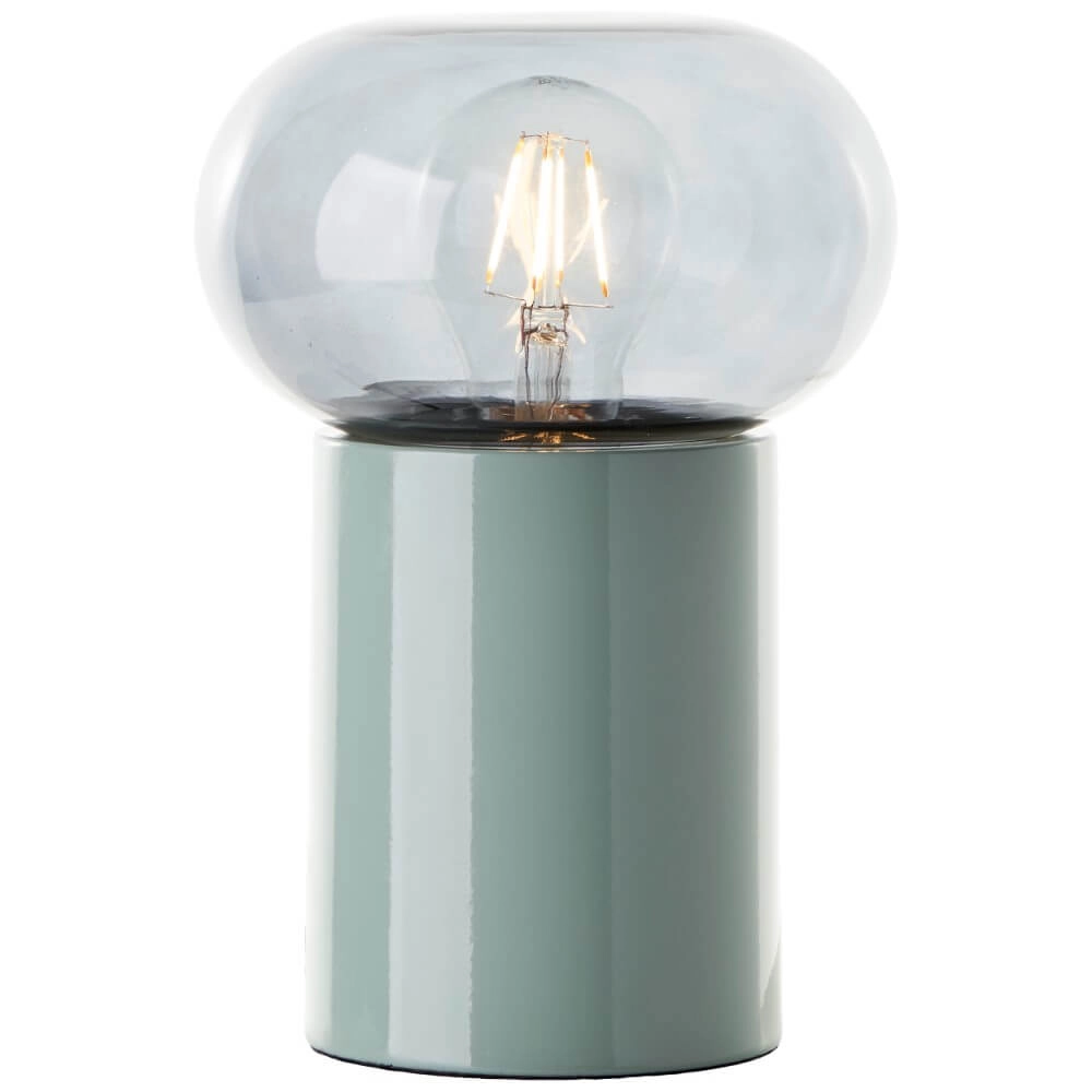Grüne Tischlampe Knut mit Rauchglas Brilliant 4004353430152
