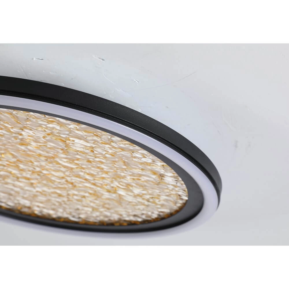 Design-Deckenleuchte Luna Ø 30cm schwarz mit gold Searchlight 5053423273808