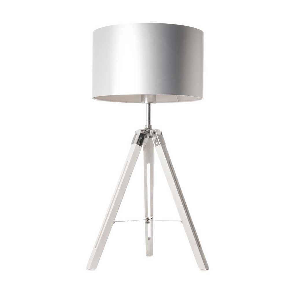Stativ Tischlampe Jewel 67 cm weiß mit grau