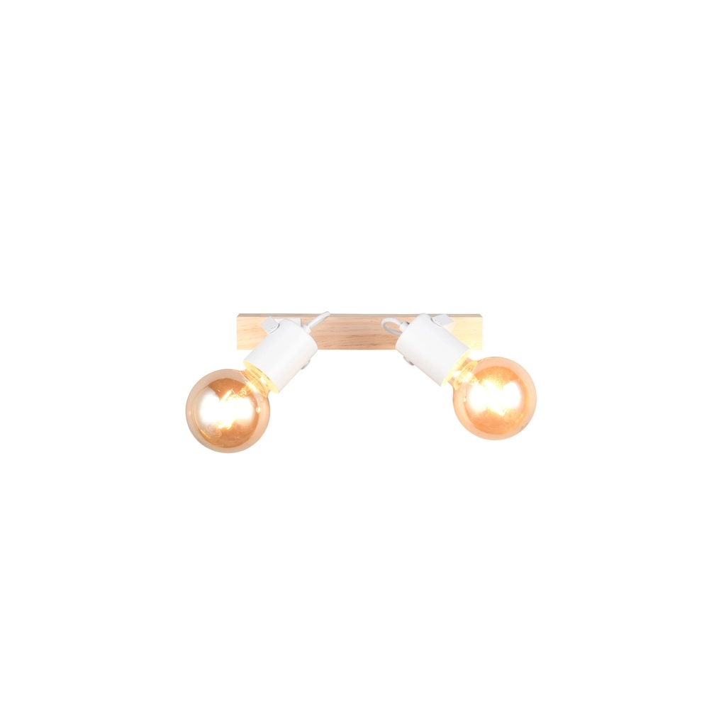 Doppeldeckenlampe Lynar Weiß mit Holz Trio 4017807670745