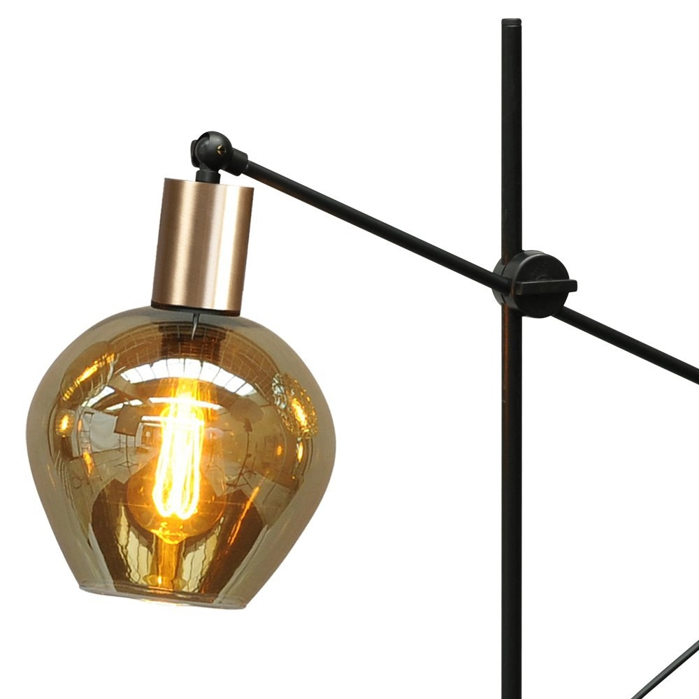 Schwarze Tischlampe mit Gold Bounty mit Glas Masterlight 8718121246819