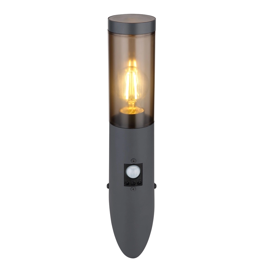 Außenlampe Boston Anthrazit mit Rauch und Sensor Globo 9007371439720