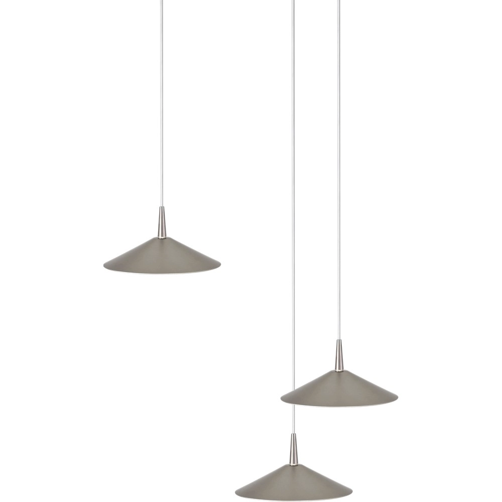3-Licht Pendellampe Ceppo Nickel Ø 18 cm rund Masterlight 8718121358666