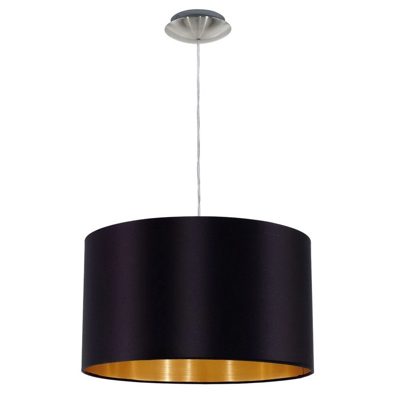 Pendelleuchte Maserlo 38 cm schwarz mit gold