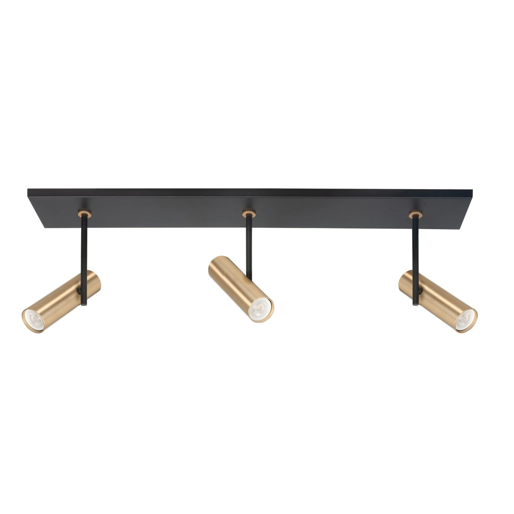 Schwarzer Fleck Trend mit Messing 3-flammig gerade