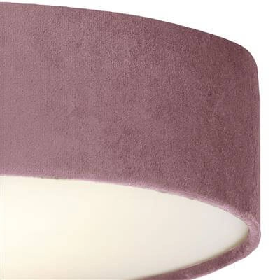 Deckenleuchte Drum Pleat 38cm Samtrosa Searchlight 5053423187211
