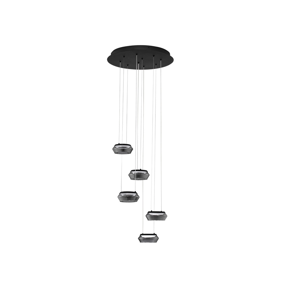 Schlanke Pendelleuchte Jailyn runde 5-Lichter Lyora 5212017468406