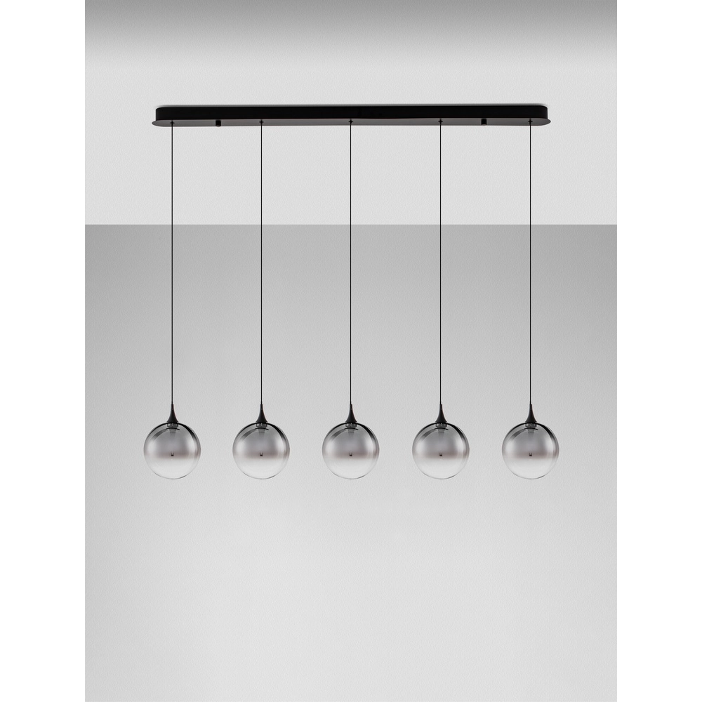 Pendelleuchte Orenda gerades 5-flammiges Rauchglas Lyora 5212017477668