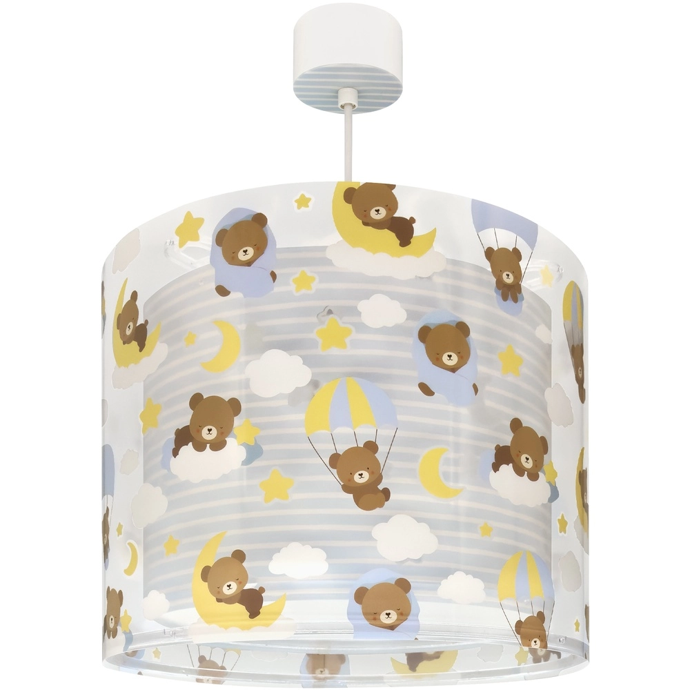 Pendelleuchte für Kinderzimmer Baby Teddy blau