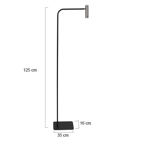 Stehlampe Lumo Schwarz mit Nickel Steinhauer 8712746184648