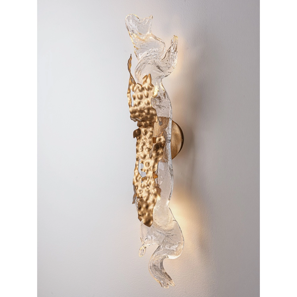 Goldene Wandlampe Avesa mit klarem Glas Lyora 5212063500457