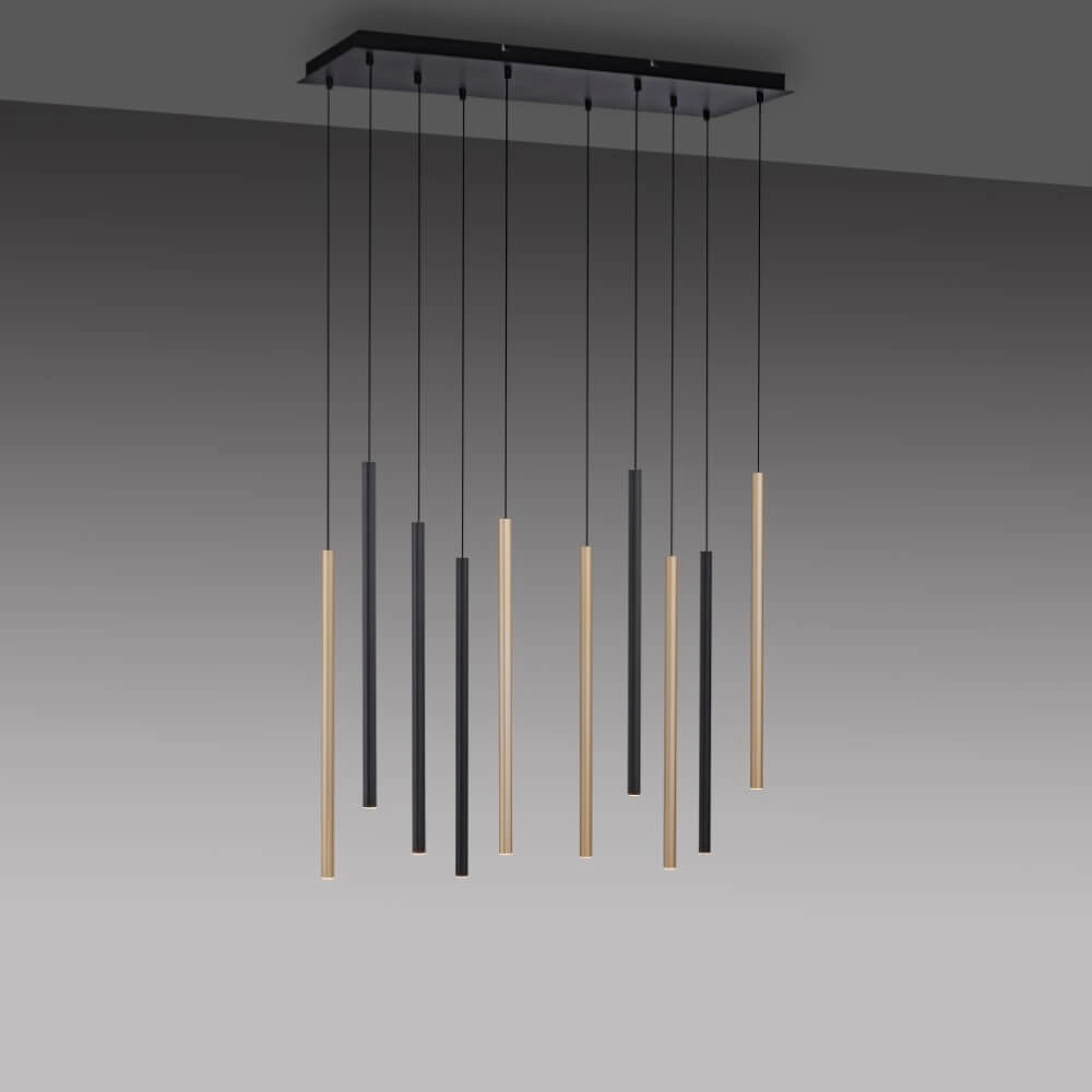 Einzigartige Hängelampe Flute 10 Lichter Paul Neuhaus 4012248374788
