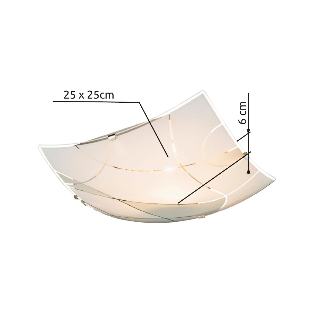 Deckenlicht Paranja Weiß 25x25 cm Globo 9007371329281