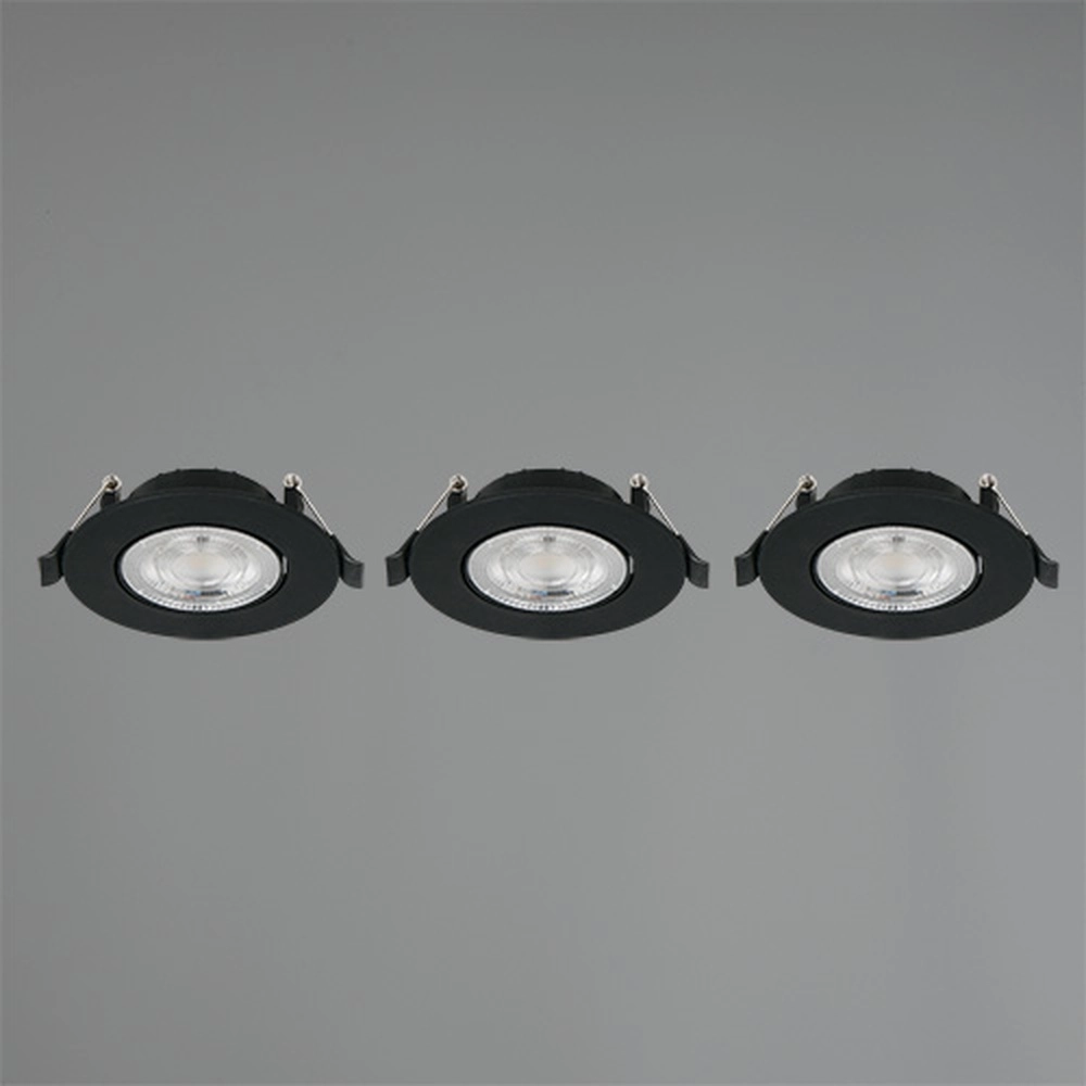 Set aus drei versenkten Scheinwerfern Altai Schwarz Trio 4017807712254