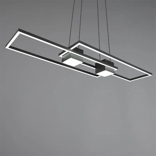 LED-Hängelampe Büro Albany Schwarz Trio 4017807610345