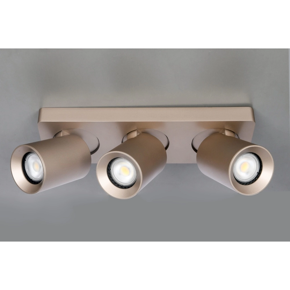 3-flammiger Aufbaustrahler Megano Champagner Artdelight 8720701103481