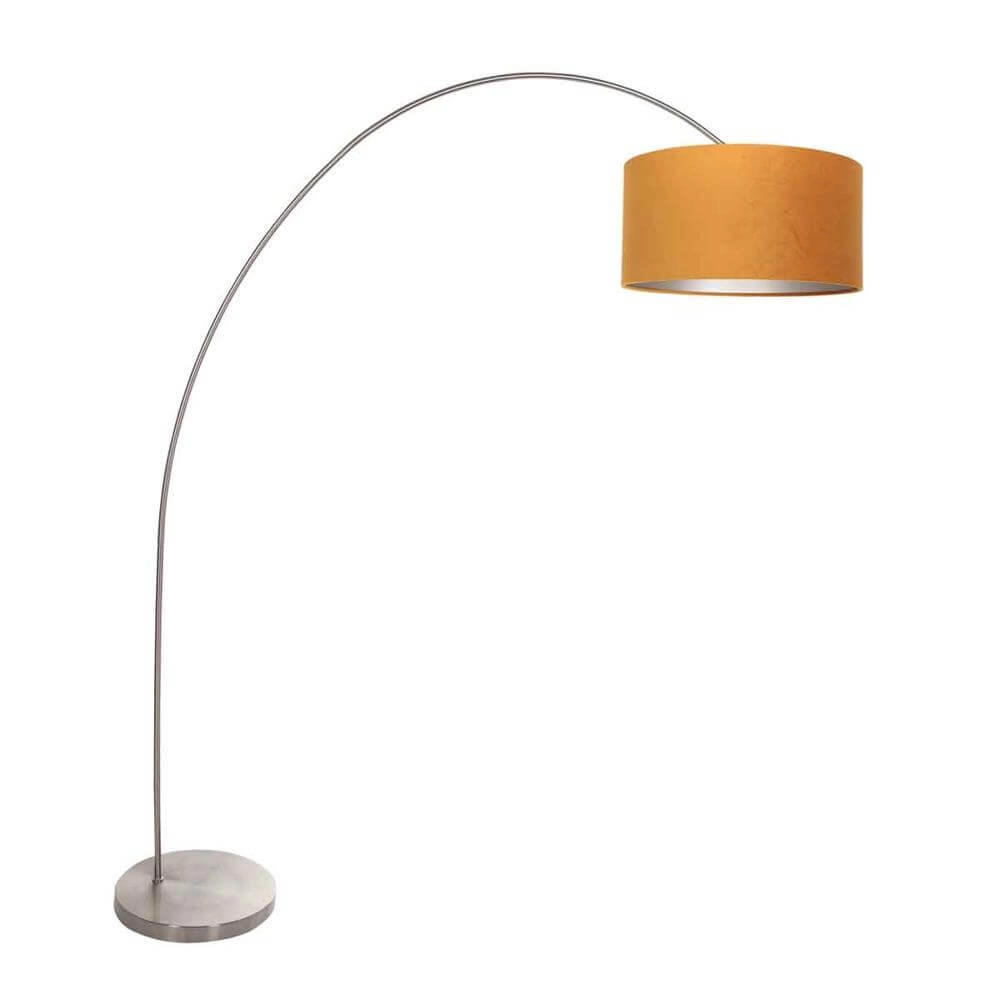 Bogenlampe Solva Metall mit goldener Kappe