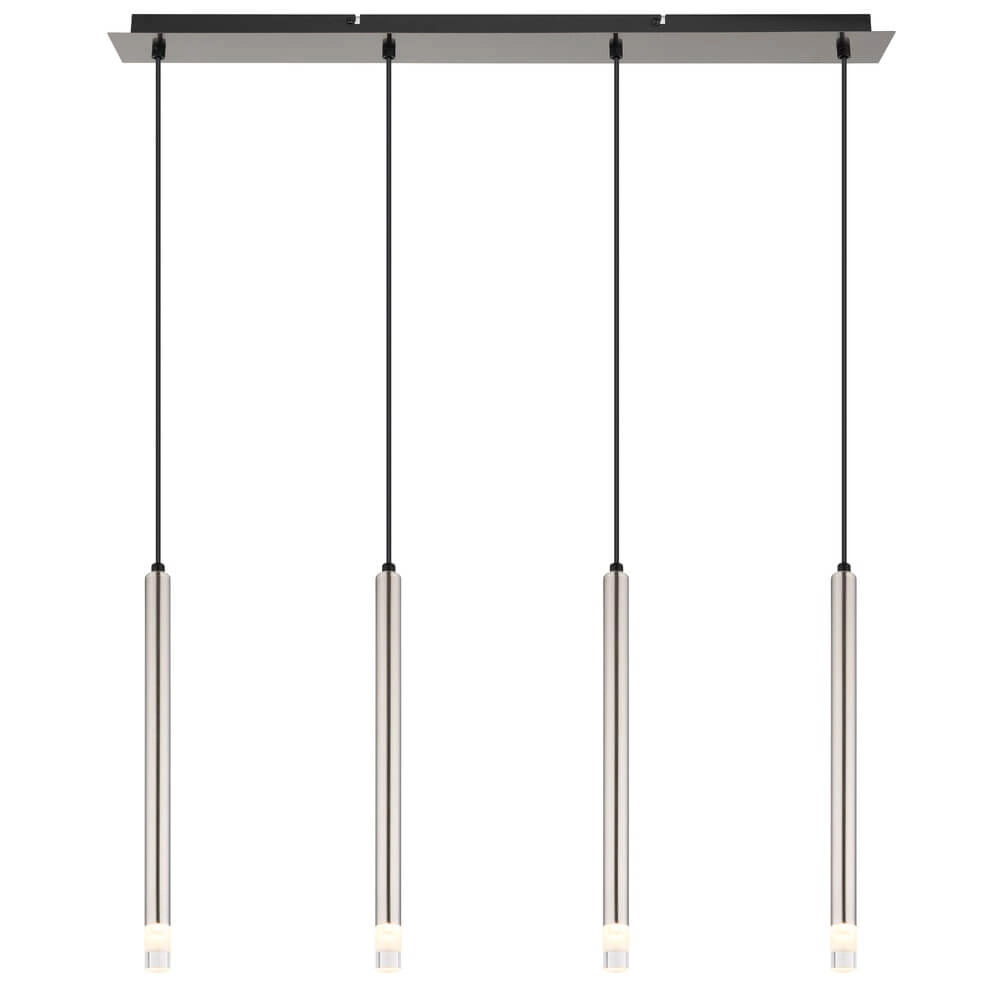 Design-Pendelleuchte Ryan 4-flammiges Nickel Globo 9007371487042