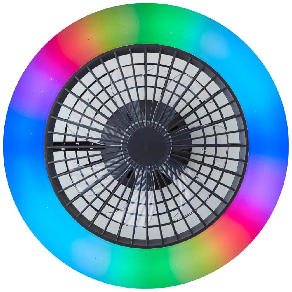Schwarzer Fächer Salerno mit RGB-Funktion Brilliant 4004353435881