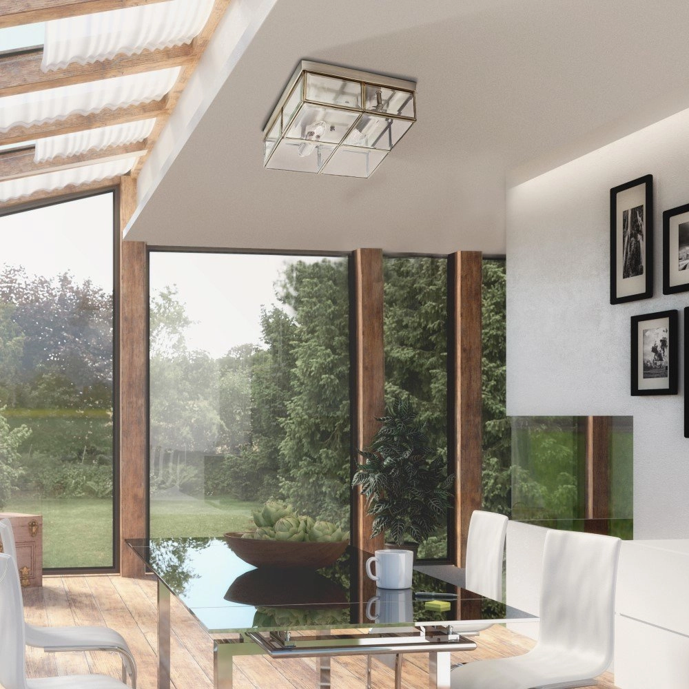 Quadratische Deckenlampe Flush Searchlight 5053423023038