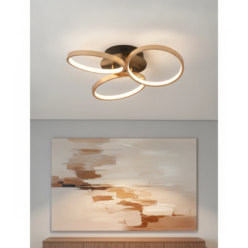 Design-Deckenleuchte Elize schwarz mit gold Ø 55cm