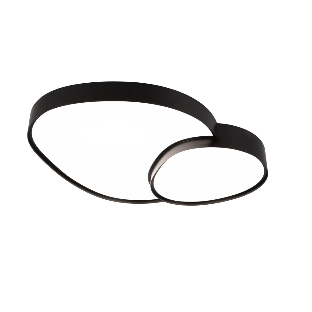 Organische Deckenleuchte Rise 77cm schwarz Trio 4017807600612