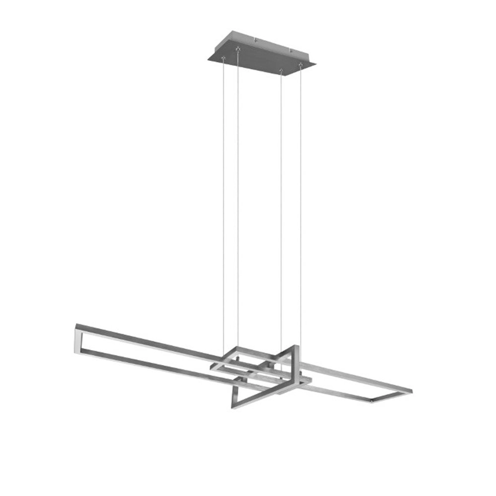 LED Hängelampe Salinas 110 cm Metallgrau