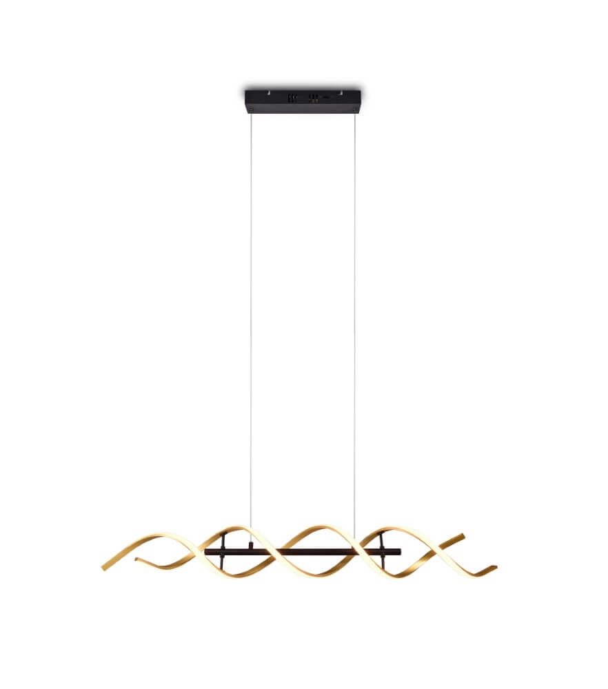 Design-LED-Hängelampe Sequence schwarz mit gold Trio 4017807540734