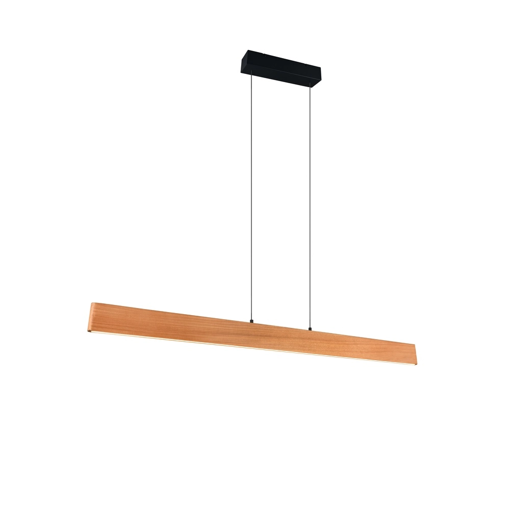 Schlanke Pendelleuchte Edgewood 150cm Holz Trio 4017807662252