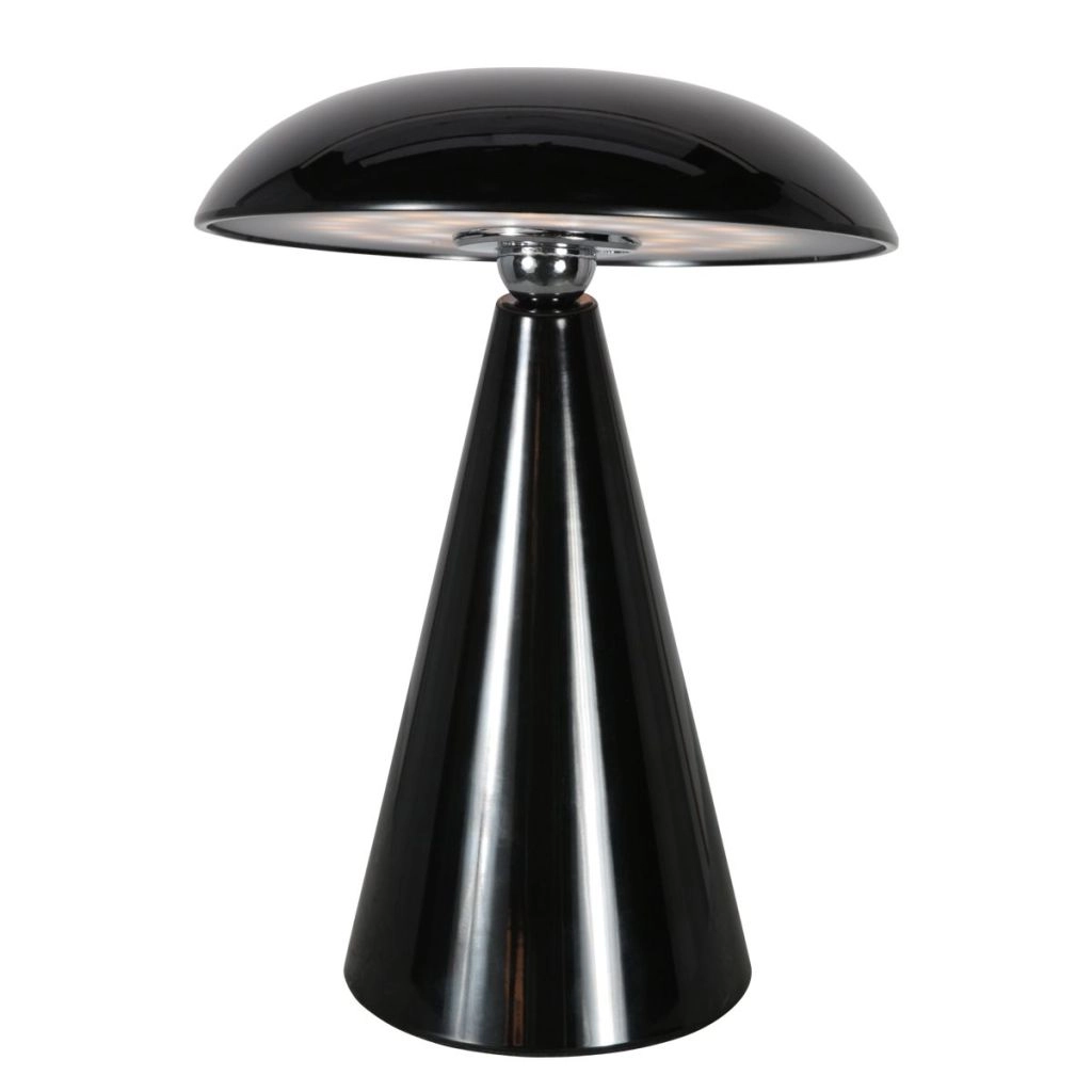 Wiederaufladbare Tischlampe Mush Schwarz