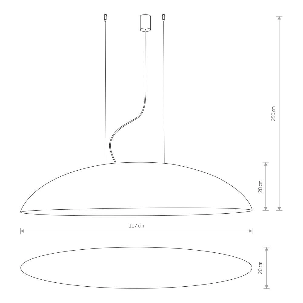 XXL-Hängelampe Canoe oval 117cm Lyora 5903139792790