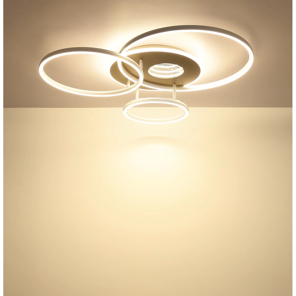 Moderne Deckenleuchte Invertina rund sandbraun Globo 9007371578856