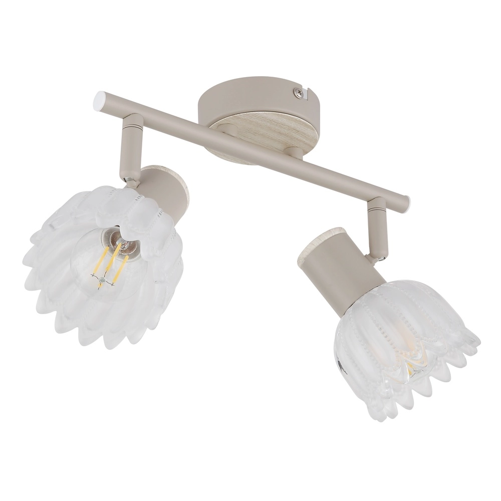 2-flammiger Deckenstrahler Planta sandbraun Globo 9007371569939