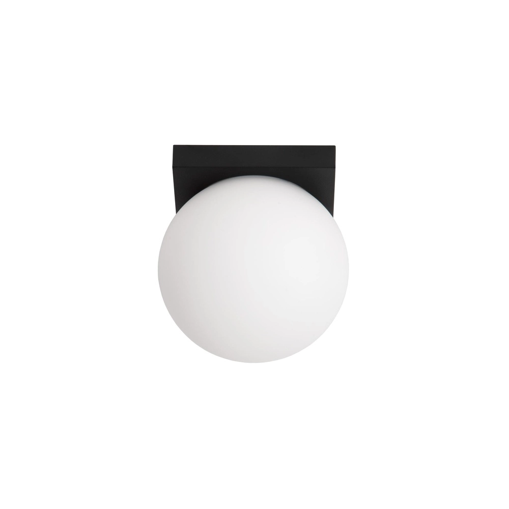 Deckenlampe Tassa Schwarz mit weißer Kugel