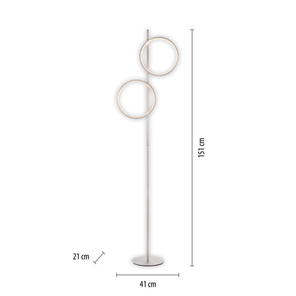 Stehlampe Mini Ritus Silber Just Light 4043689002091